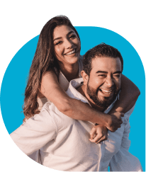 A man and a woman hugging each other